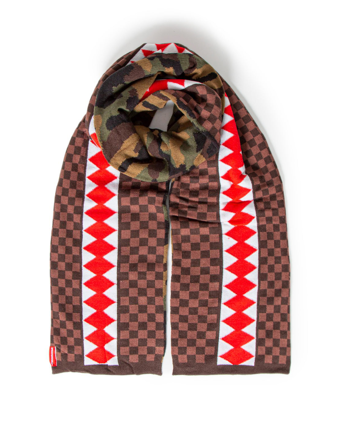 Checks And Camo Scarf