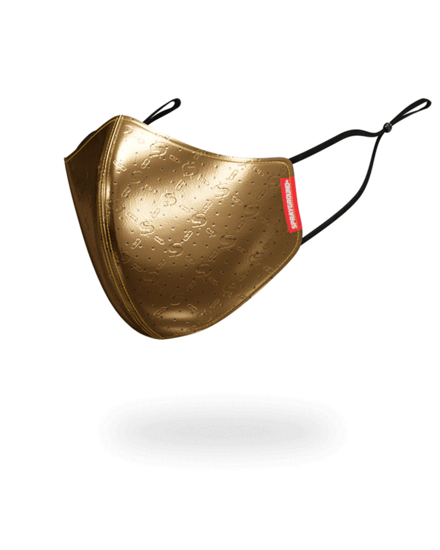 Sprayground Fixed filter mask GOLD SPUCCI PVC FASHION MASK Gold