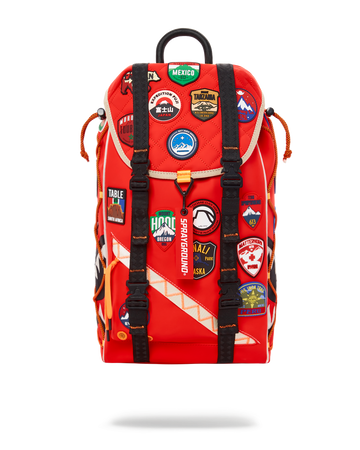 Sprayground Backpack PATCHES HILLS   Red