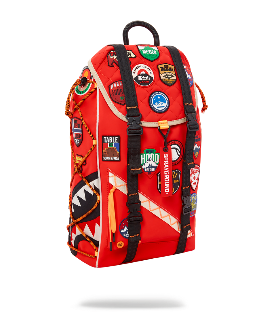 Sprayground Backpack PATCHES HILLS   Red