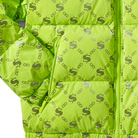 Sg Logo Glossy Matte Puffer Jacket Green