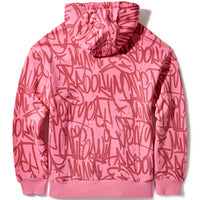 Graffiti Hoodie Pullover Pink  910sg9574