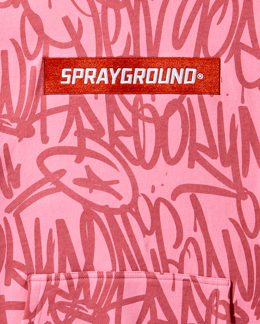 Sprayground Hoodie GRAFFITI HOODIE PULLOVER PINK   Pink
