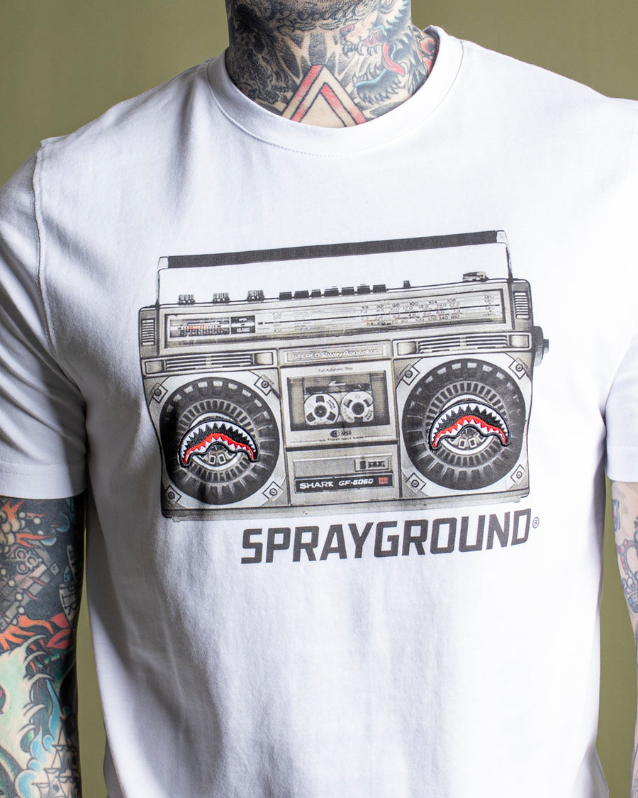 T-shirt Sprayground STAMPA STEREO Bianco