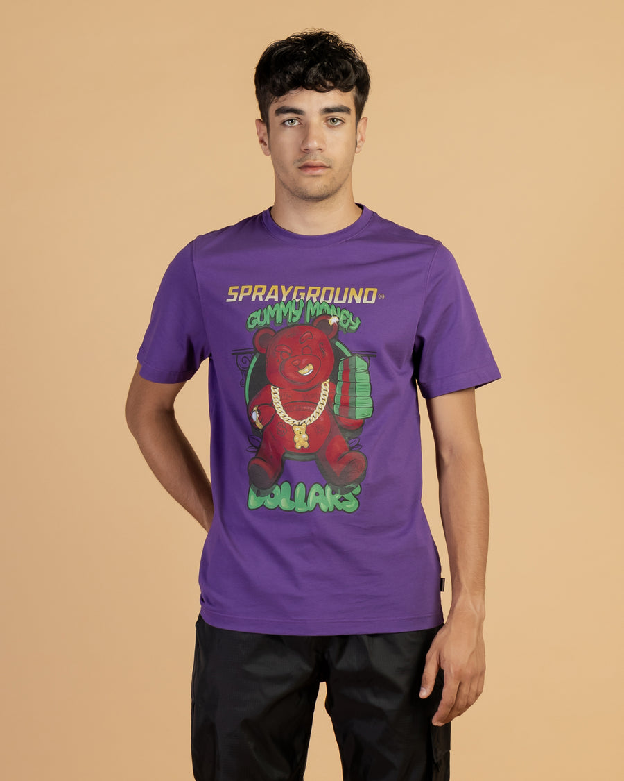 Sprayground T-shirt BEAR GANG Purple