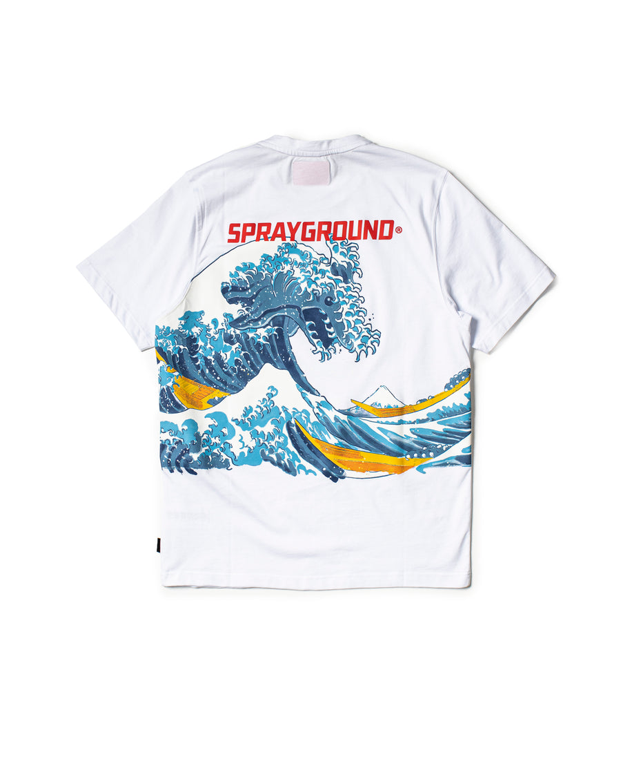 T-shirt Sprayground JAPAN WAVE Bianco