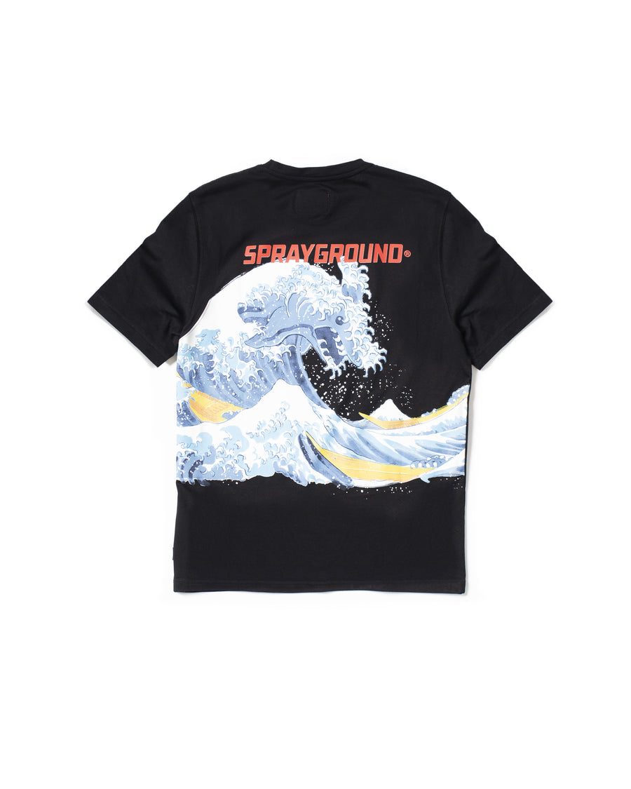 Sprayground T-shirt JAPAN WAVE Black