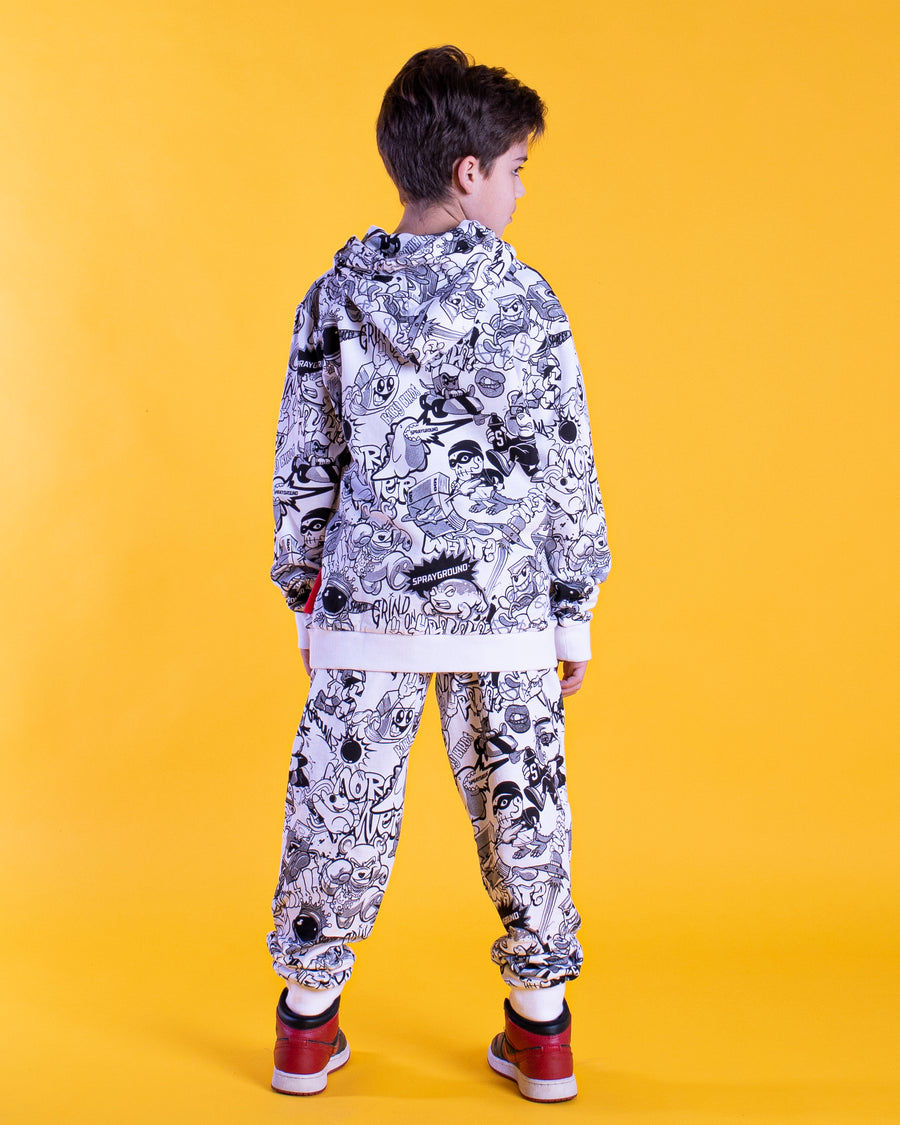 Youth - Sprayground Track suit PSYCHO COMICS White