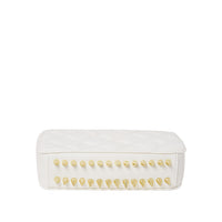 Riviera White Gold Clutch