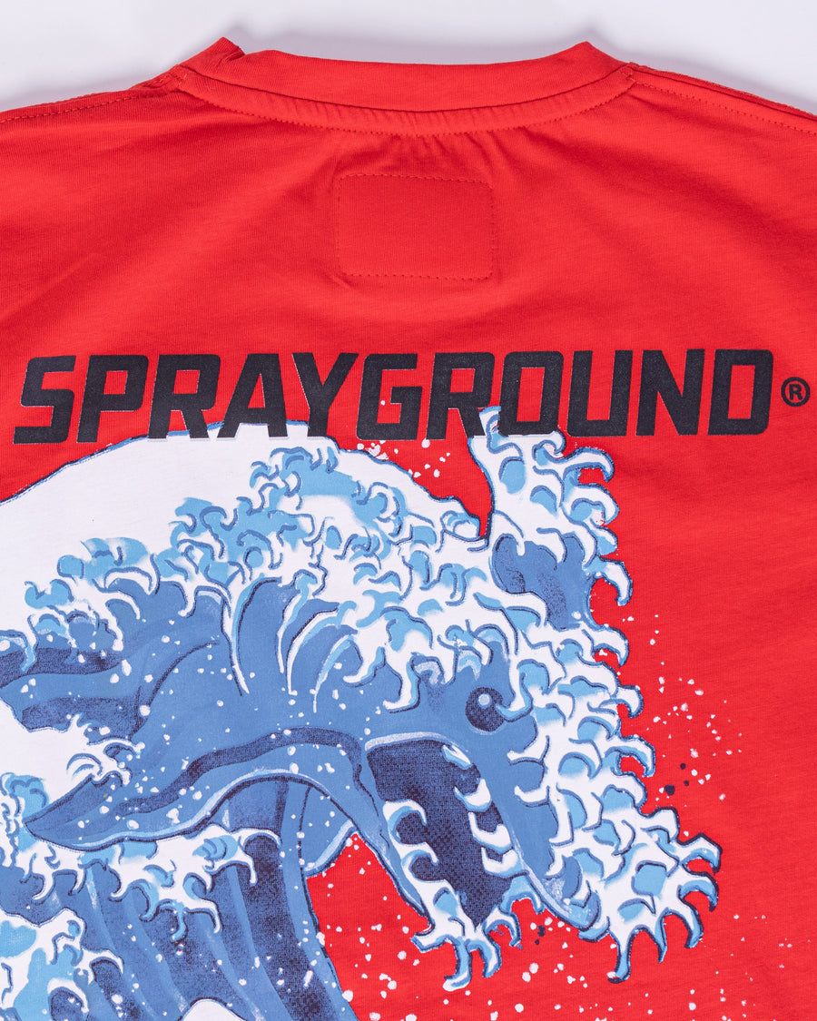 Niño / Niña  - Camiseta Sprayground JAPAN WAVE Rojo