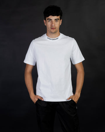 T-shirt Sprayground SPRAY NECK Bianco