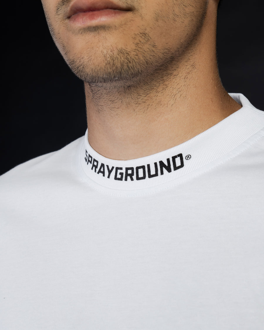 T-shirt Sprayground SPRAY NECK Blanc
