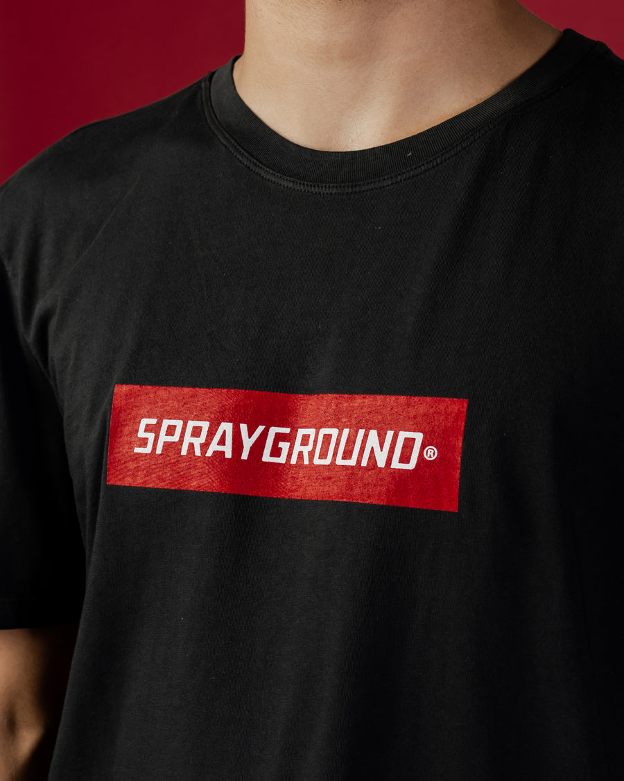 T-shirt Sprayground DOUBLE LOGO Noir