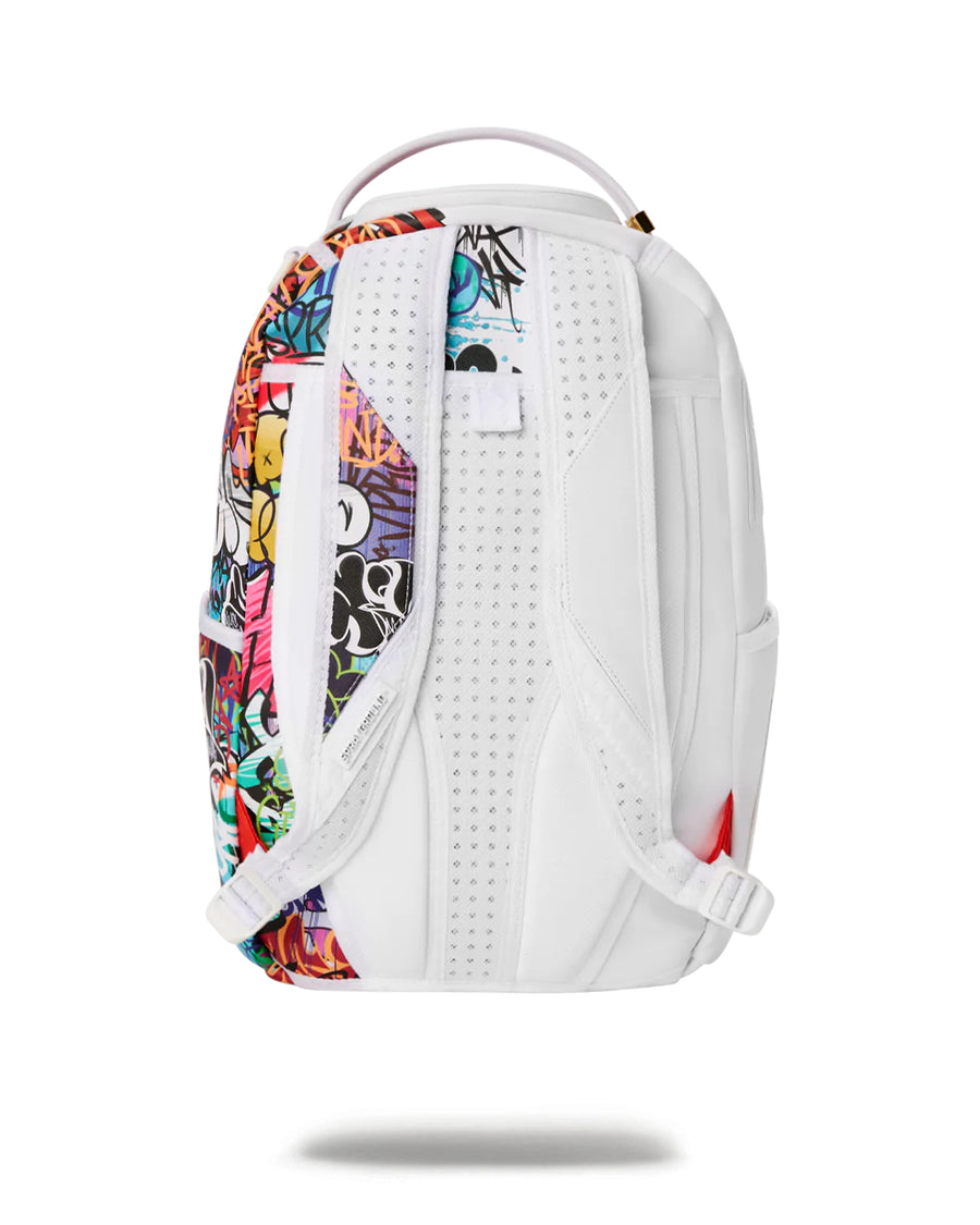 Sprayground Backpack HALF GRAFF DLX BACKPACK White
