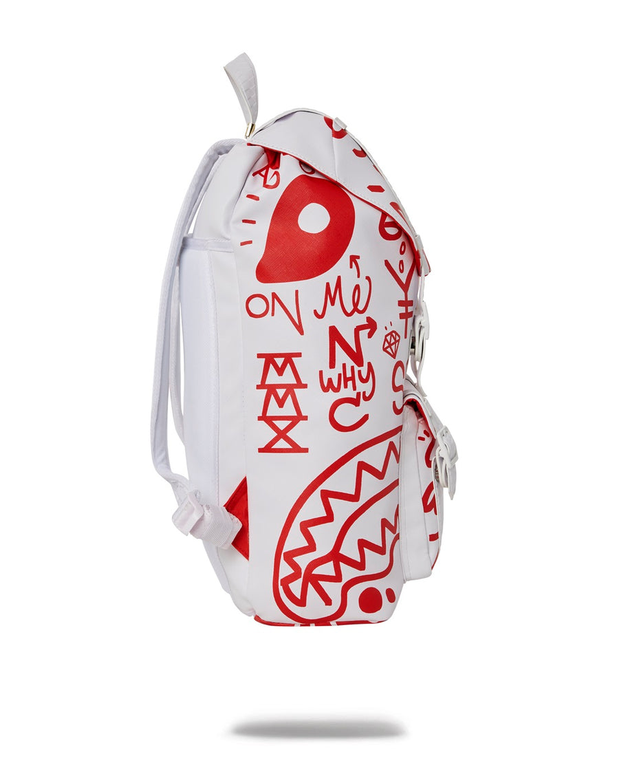 Sprayground Backpack DANGER DANGER HILLS  White