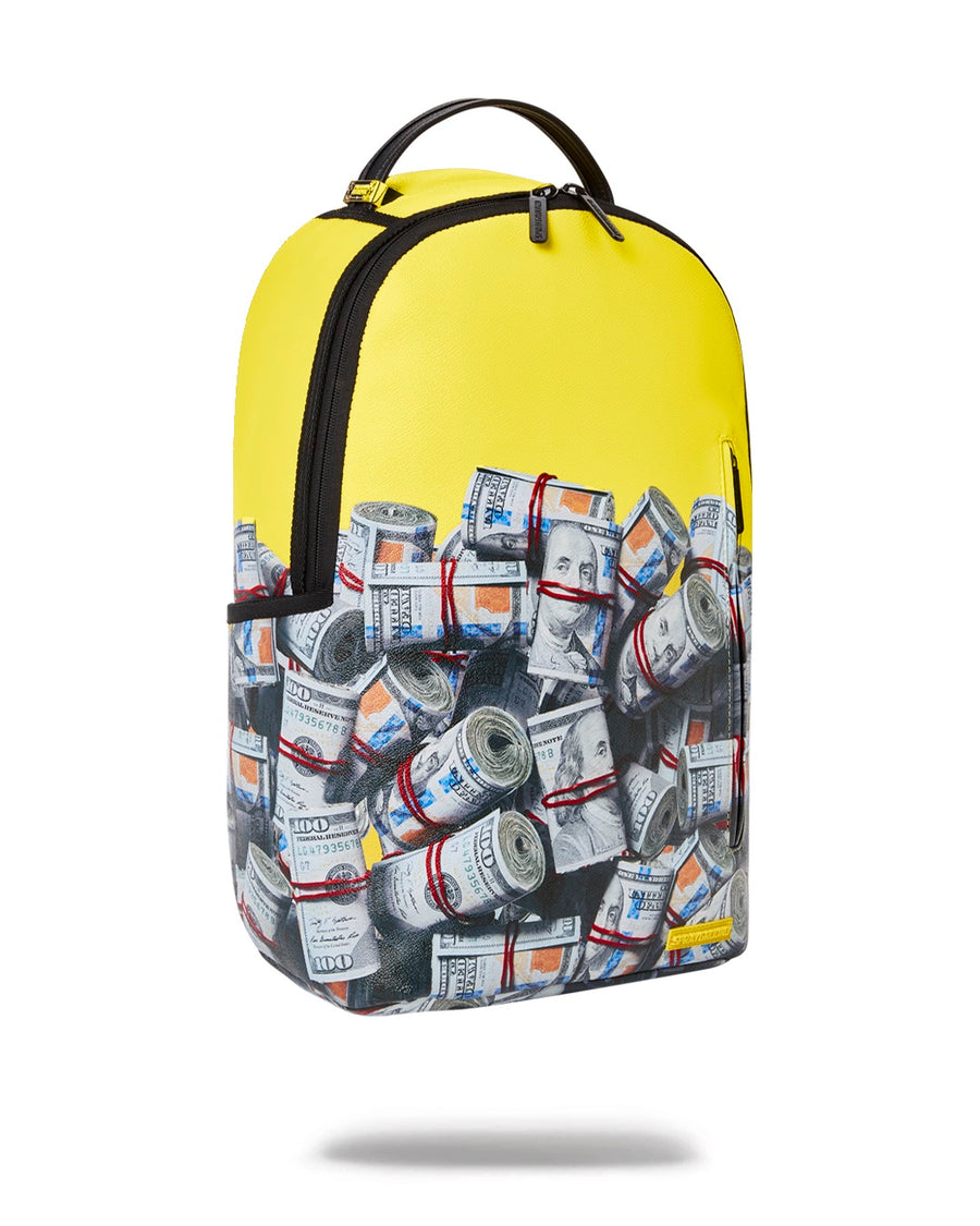 Sprayground Backpack NEW MONEY STACKS DLX BACKPACK  Yellow
