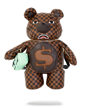 Sprayground Backpack TEDDYBEAR CHECKERED Brown
