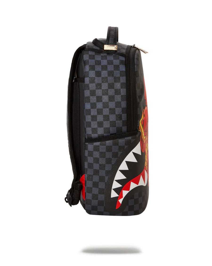 Mochila Sprayground DIABLO BEAR OTR GREY CHECKER DLXR BACKPACK Negro