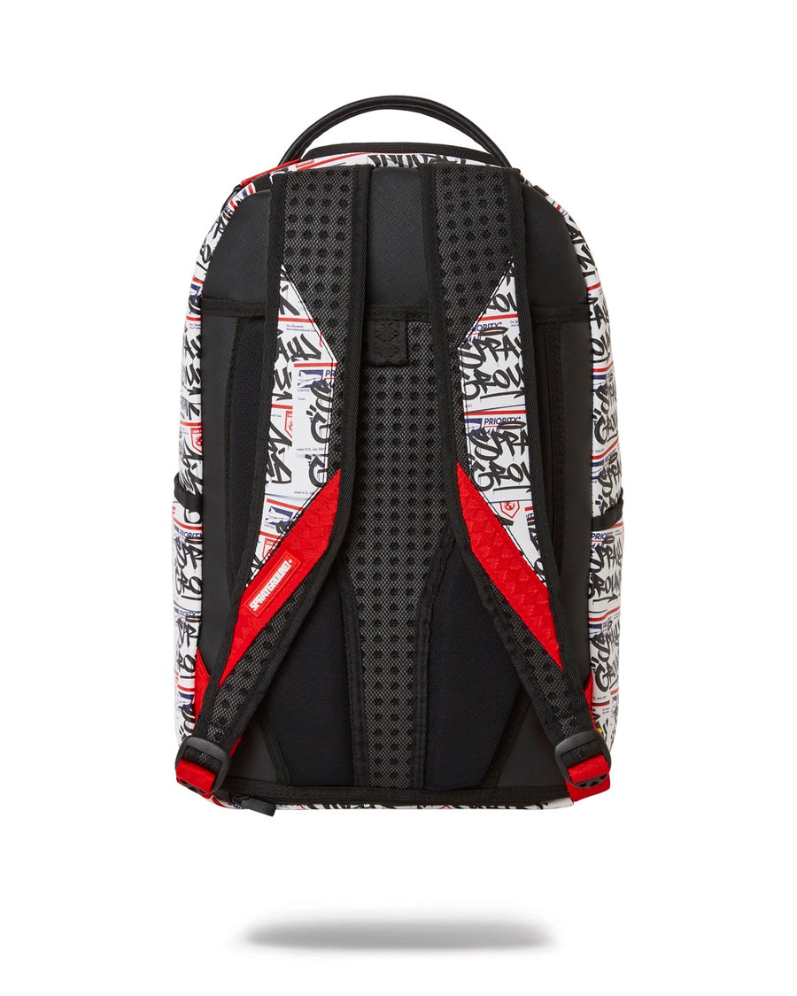Sprayground Backpack HELLO MY NAME IS STICKERS  White