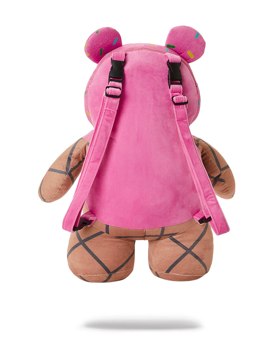 Sprayground Backpack I SCREAM BEAR  Pink