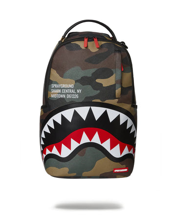 Sprayground Backpack CORE CAMO SHARKMOUTH BACKPACK  Green