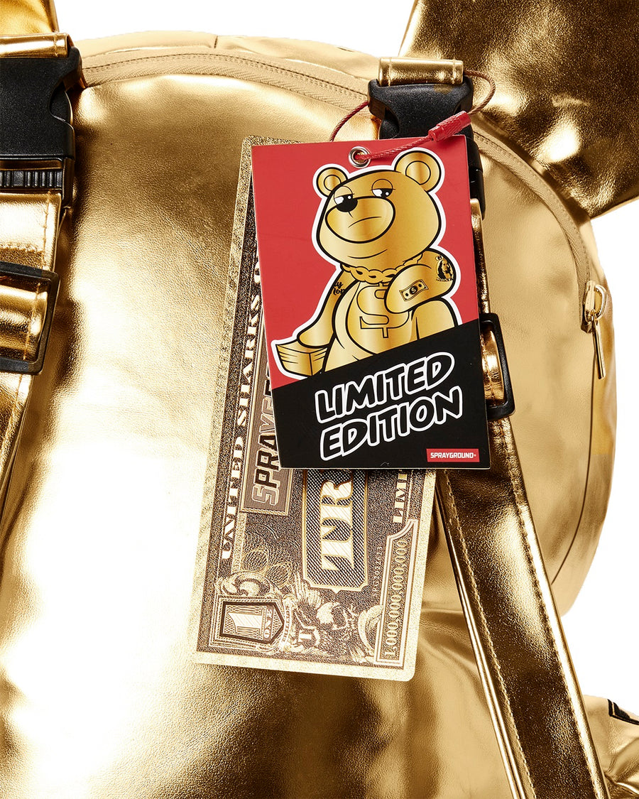 Sprayground Backpack GOLD BEAR  Gold