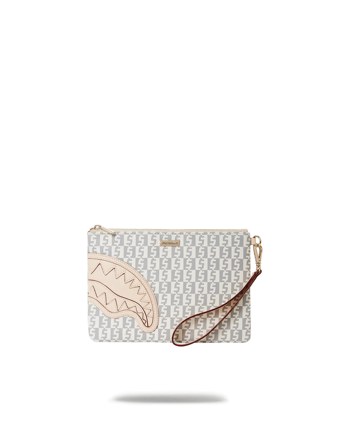 Rose Money Checkered Pouchette