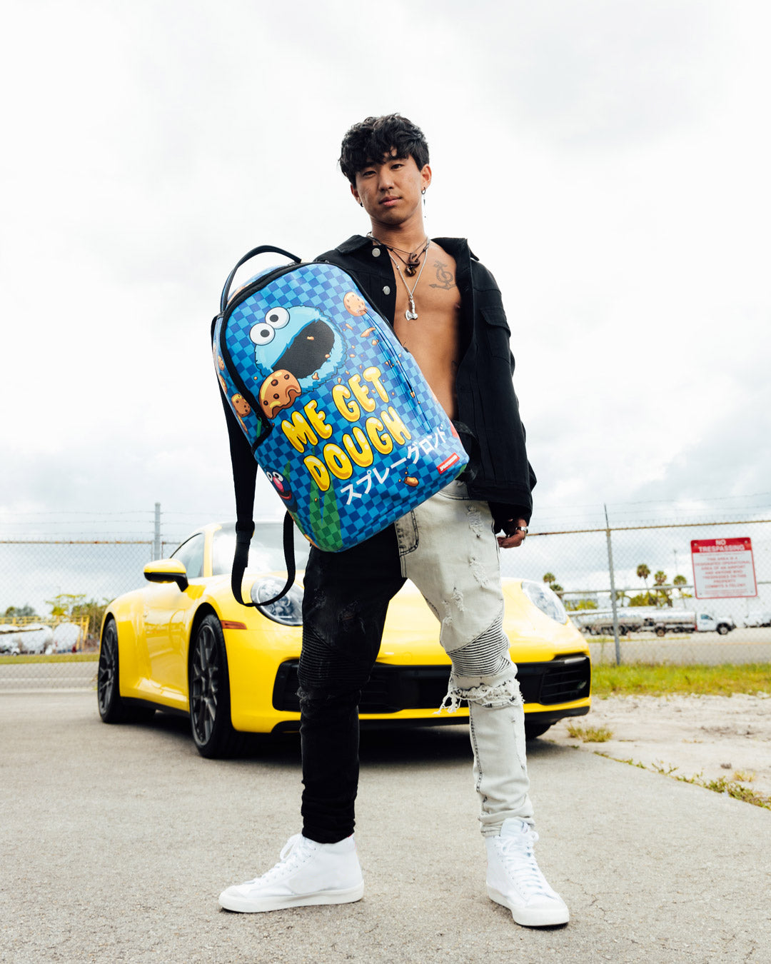 Backpack Sprayground COOKIE MONSTER BUBBLE DLXR BACKPACK Blue