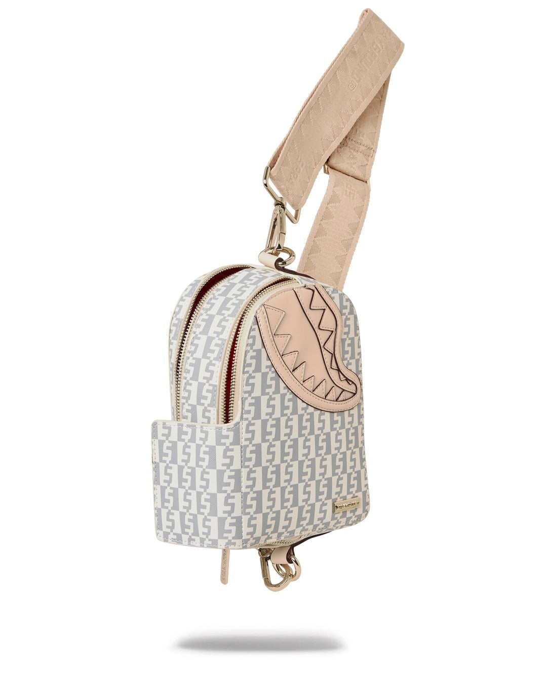 Rose Money Checkered Crossbody Backpack 910b4728nsz