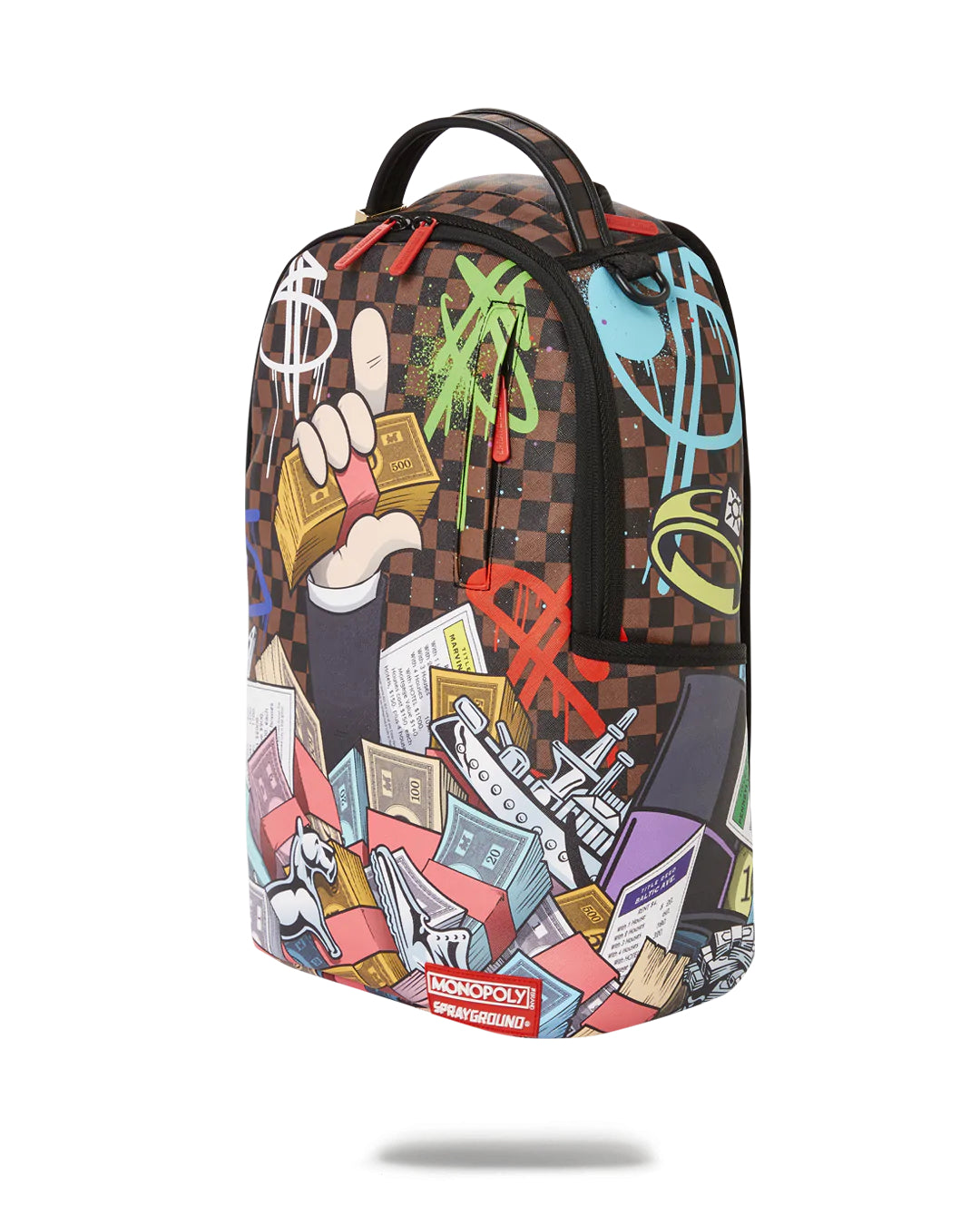 Backpack Sprayground Mono Monopoly Stacked Brown