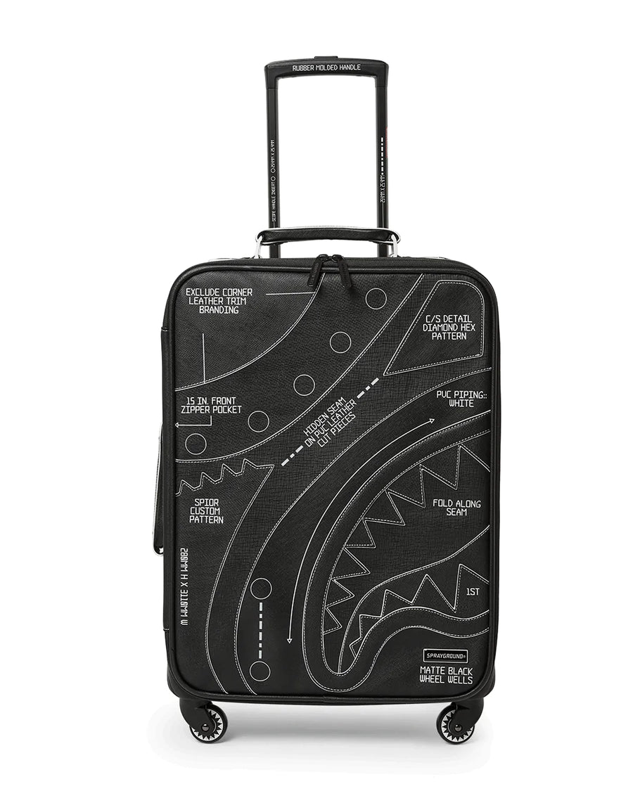 Bagage Sprayground REVERSE TECHNICAL CUT AND SEW LUGGAGE Noir