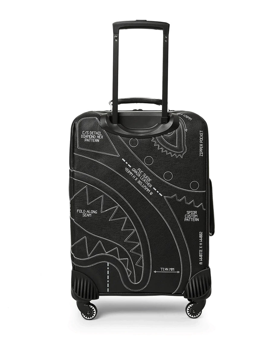 Sprayground Luggage REVERSE TECHNICAL CUT AND SEW LUGGAGE Black