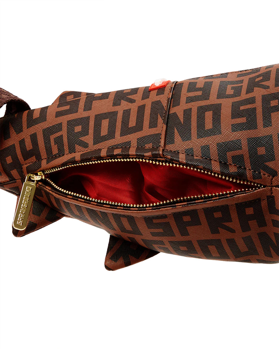 Sprayground Bag INFINITI CHECK SHARK DUFFLE Brown