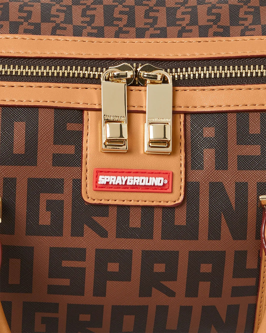 Sprayground Bag SPLIT INFINITI CHECK MINI DUFFLE  Brown