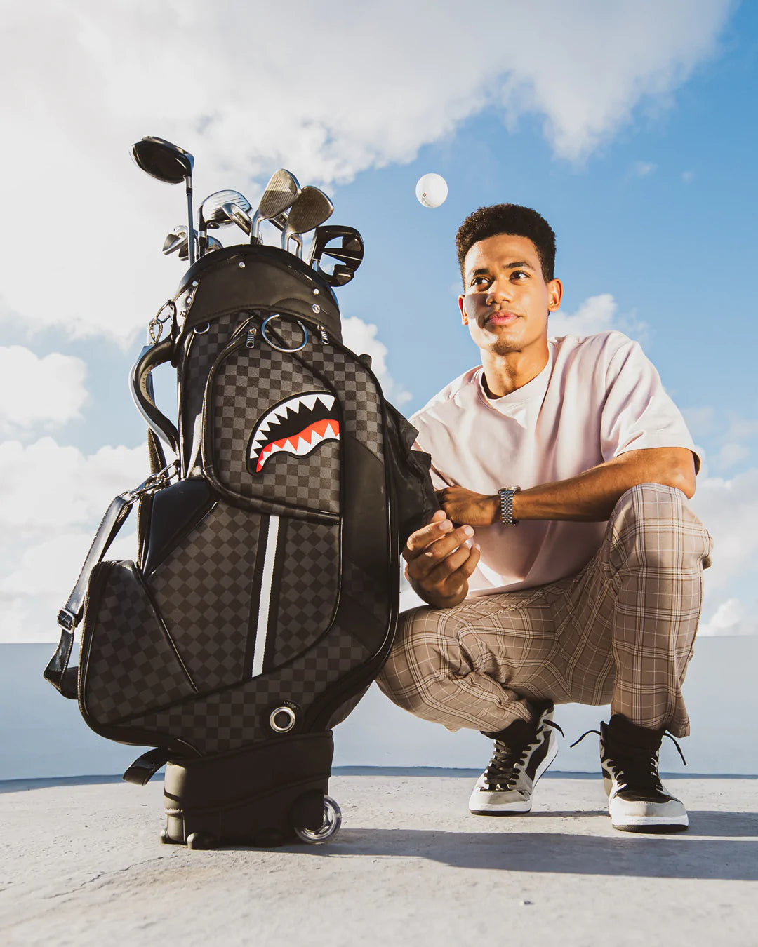 Sharks In Paris Black Golf Bag