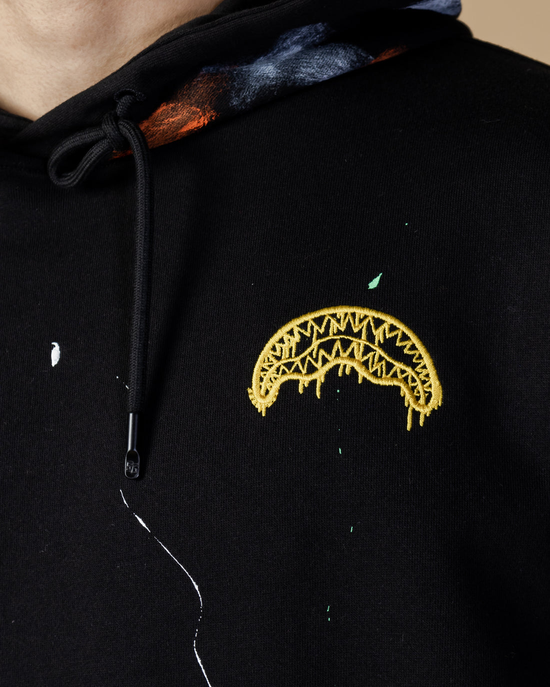 Paint Splat Hoodie Black