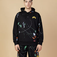 Paint Splat Hoodie Black