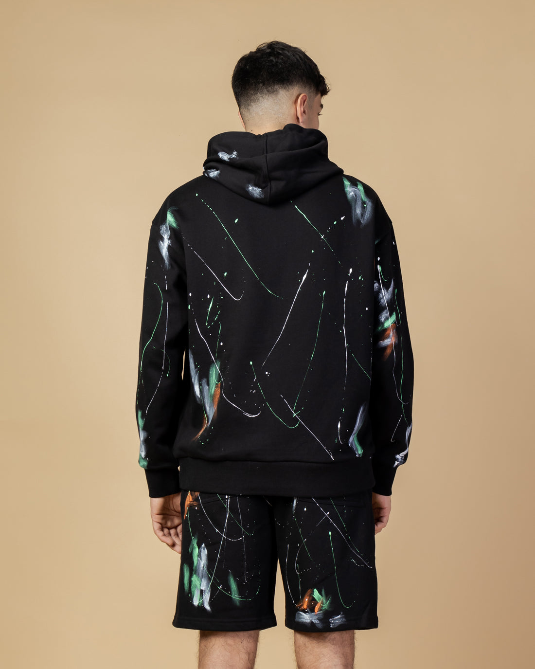 Paint Splat Hoodie Black