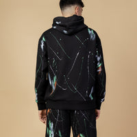 Paint Splat Hoodie Black