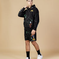 Paint Splat Hoodie Black