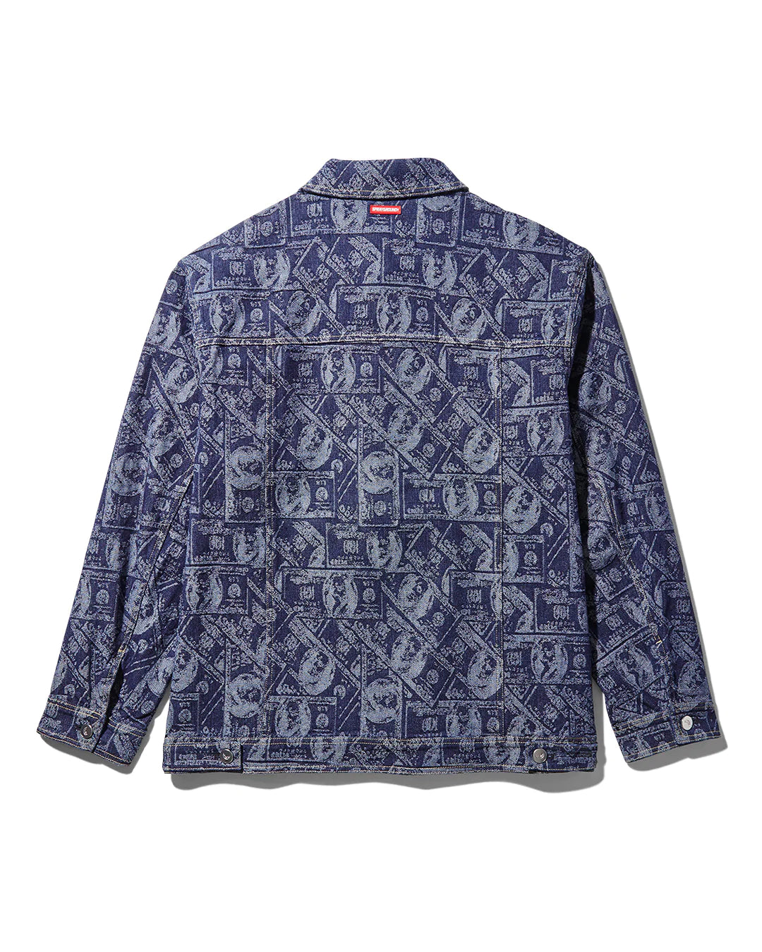 Printed Button Front Denim Jkt