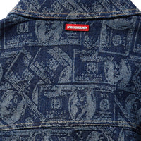 Printed Button Front Denim Jkt