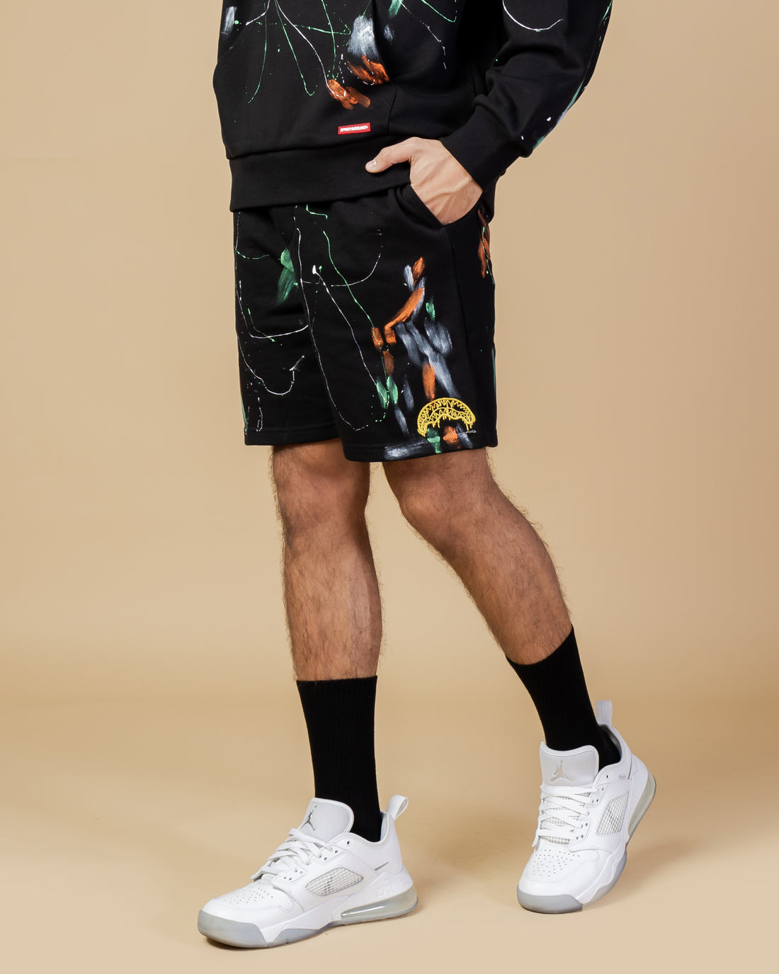 Paint Splat Knit Shorts