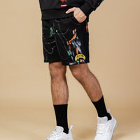 Paint Splat Knit Shorts