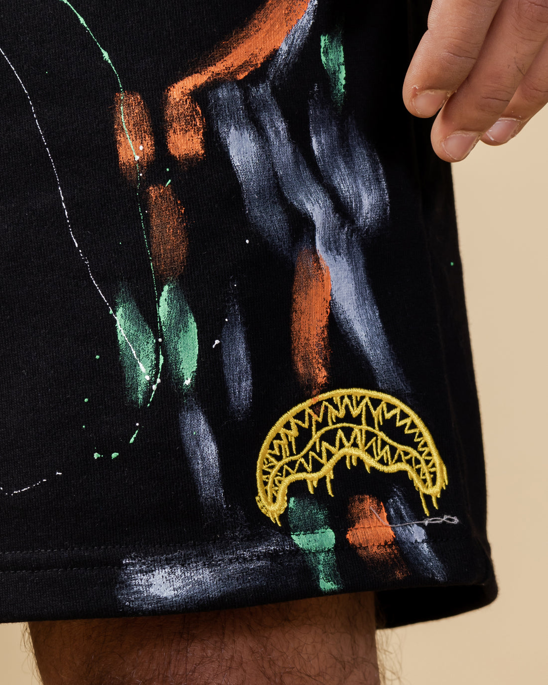 Paint Splat Knit Shorts