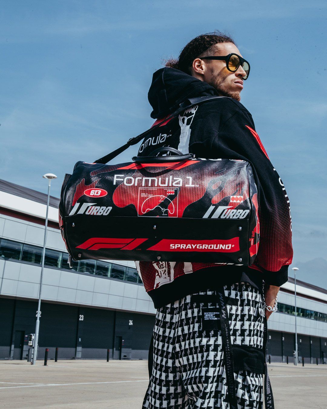 Sac Sprayground FORMULA 1 MENACING DUFFLE Noir