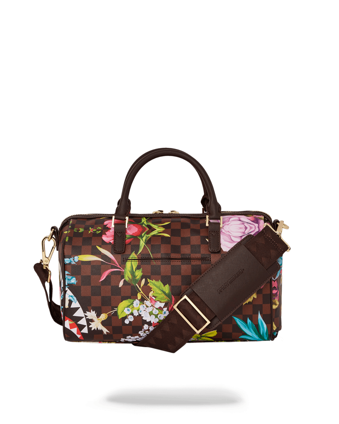 Borsa Sprayground GARDEN OF SHARKS MINI DUFFLE Marrone