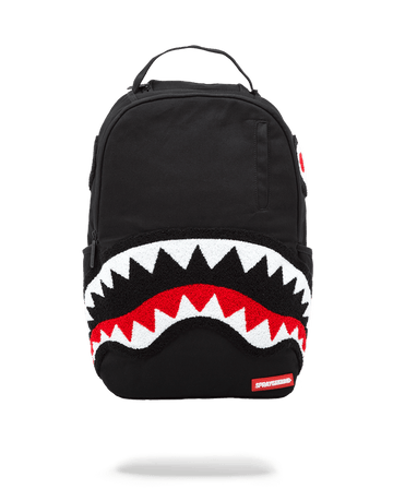 Sprayground Backpack GHOST CHENILLE SHARK Black