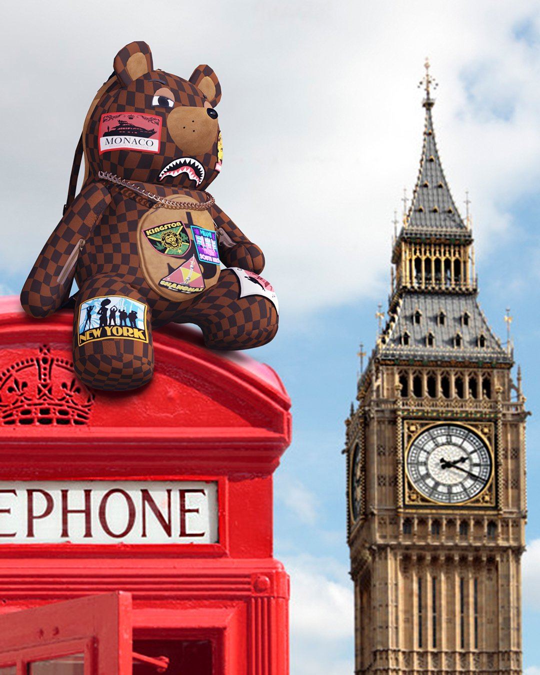 Sprayground Backpack teddy bear Brown