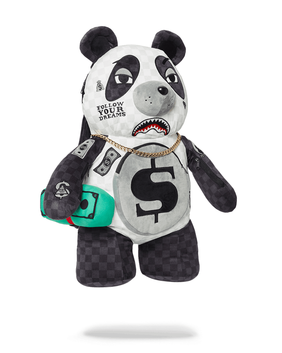 Zaino Sprayground MONEY BEAR TEDDY BEAR BACKPACK PANDA PANDA PANDA Multicolor